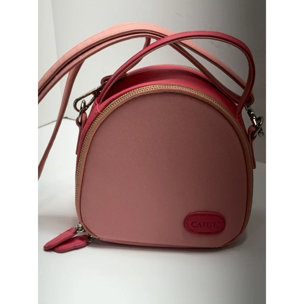 CAIUL Synthetic Leather Camera Case Pink w/ Strap for Fujifilm Instax Mini 75